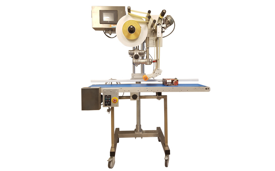 Gebrauchte BRU2500 Etikettiermaschine (Neuzustand) inkl. Transportband