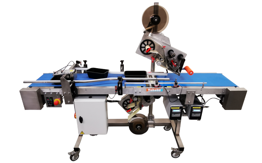 Gebruikte etiketteermachine met dubbele transportband